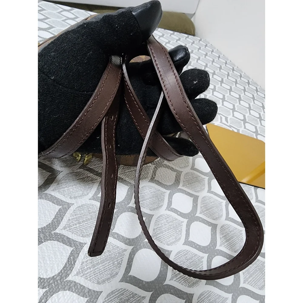 Louis Vuitton Damier Ebene Ipanema PM Crossbody Bag Brown